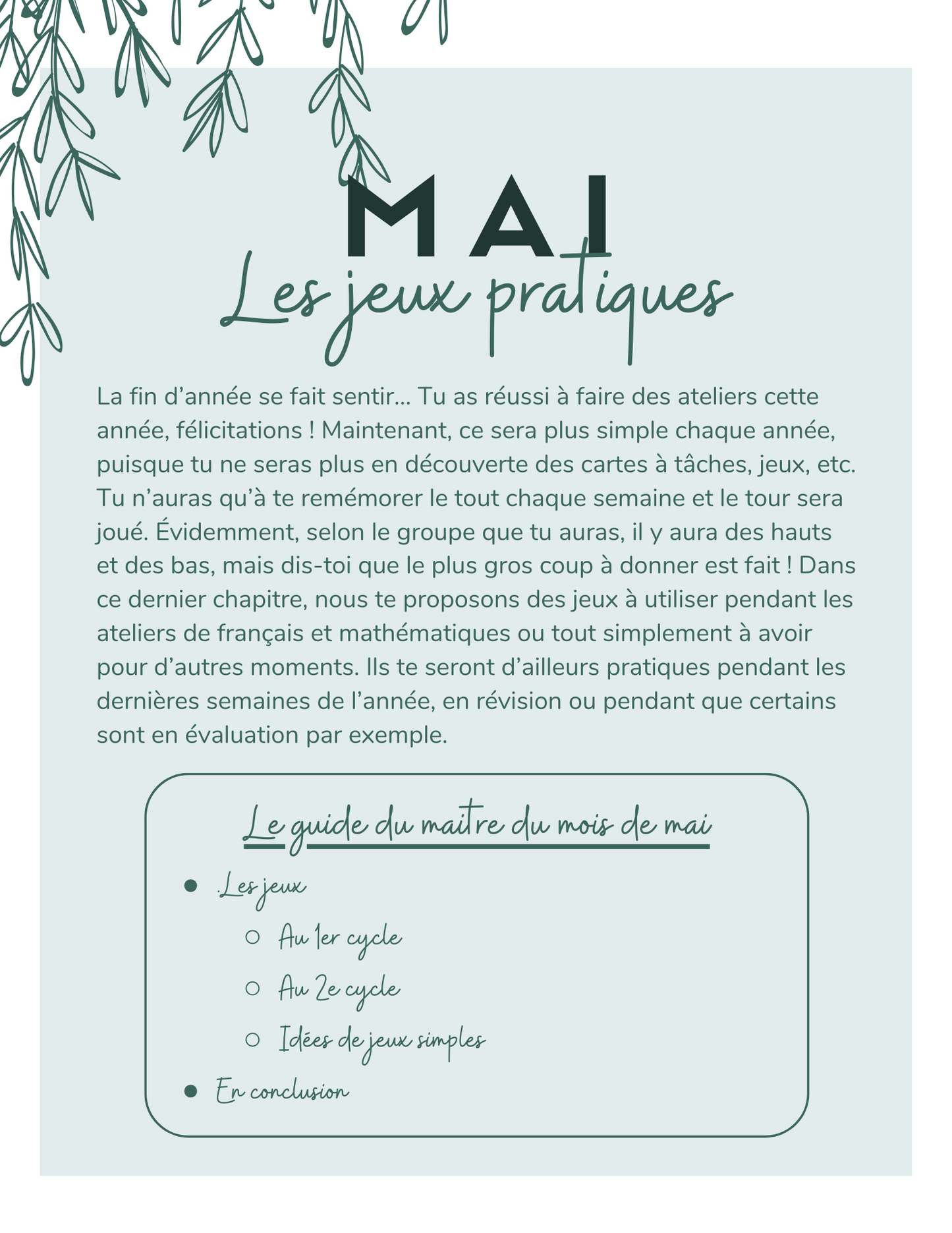 Ebook - Guide du maitre - Les ateliers