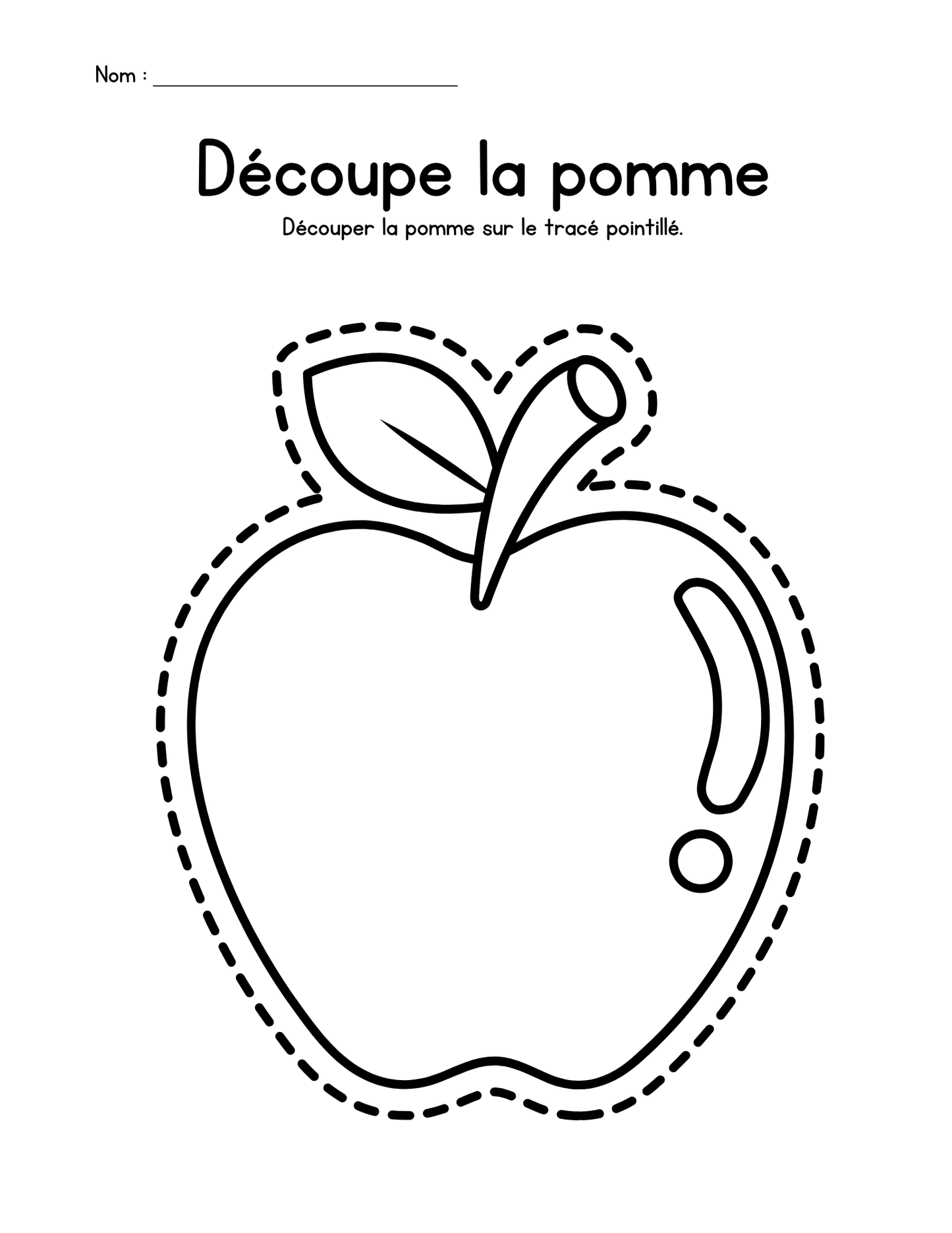 Cahier d'activités sur les pommes (1re année)