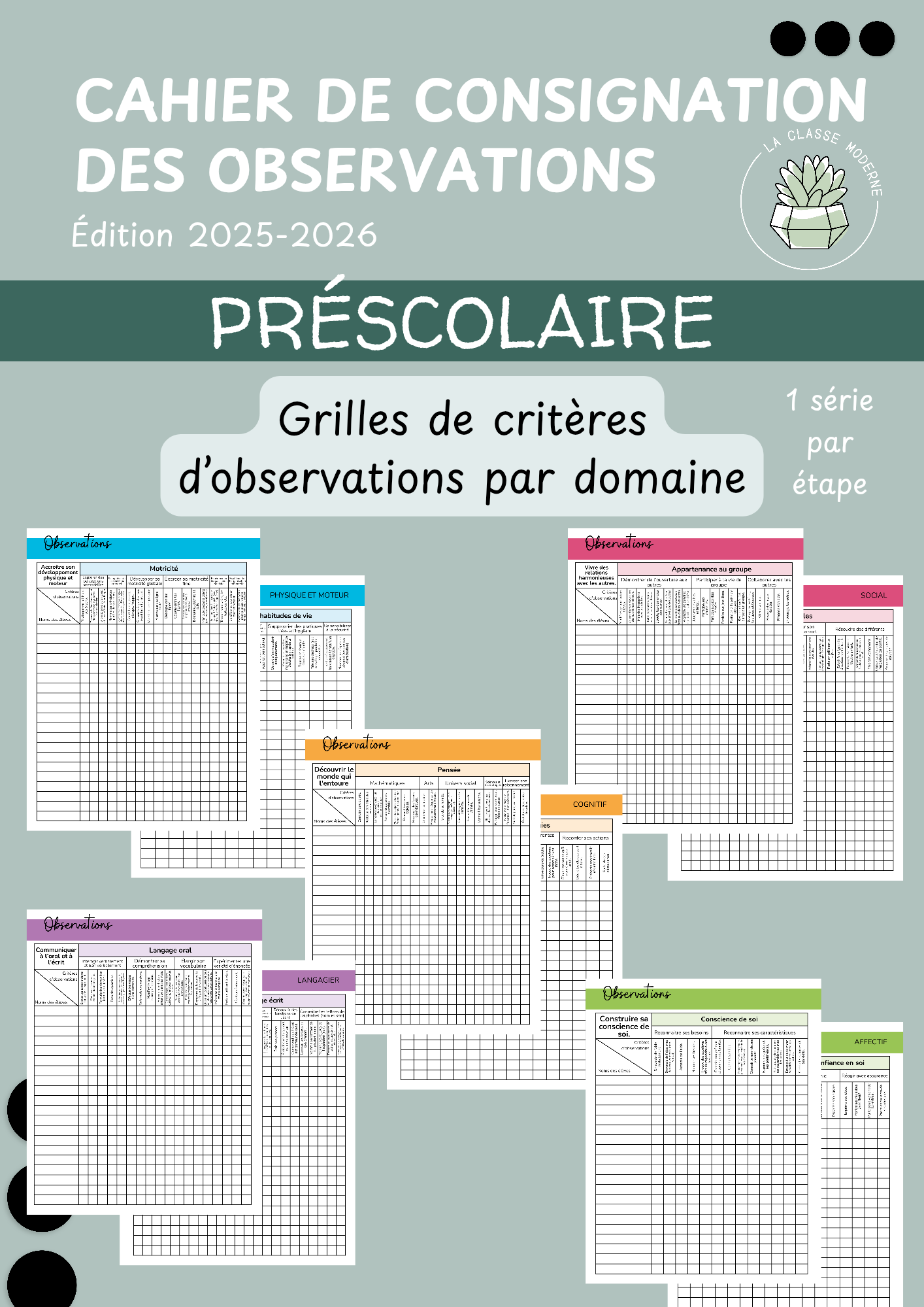 Cahier de consignation des observations - Ton cahier de notes moderne !