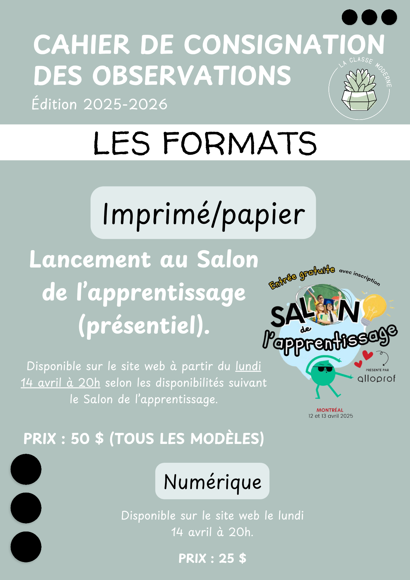 Cahier de consignation des observations - Ton cahier de notes moderne !