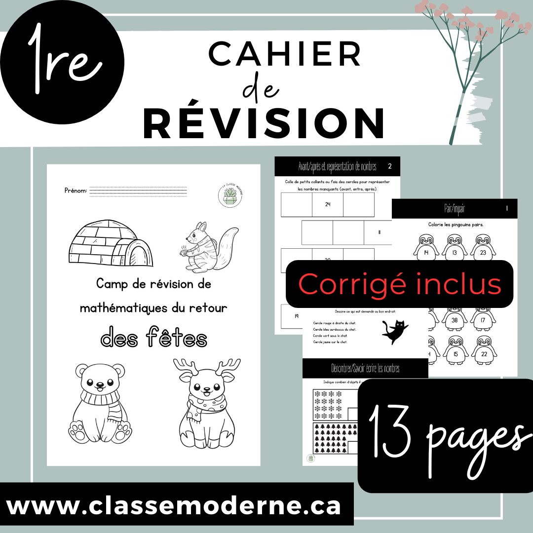 1re - Cahier de révision - Janvier