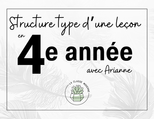 Guide du maitre - Planification des leçons et des périodes - Exemple au 2e cycle