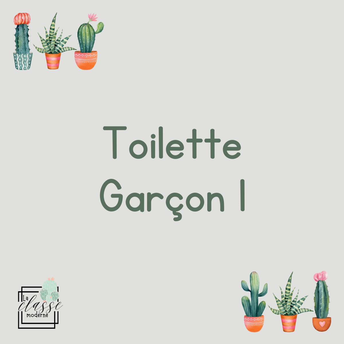 Passeport toilette - Cactus