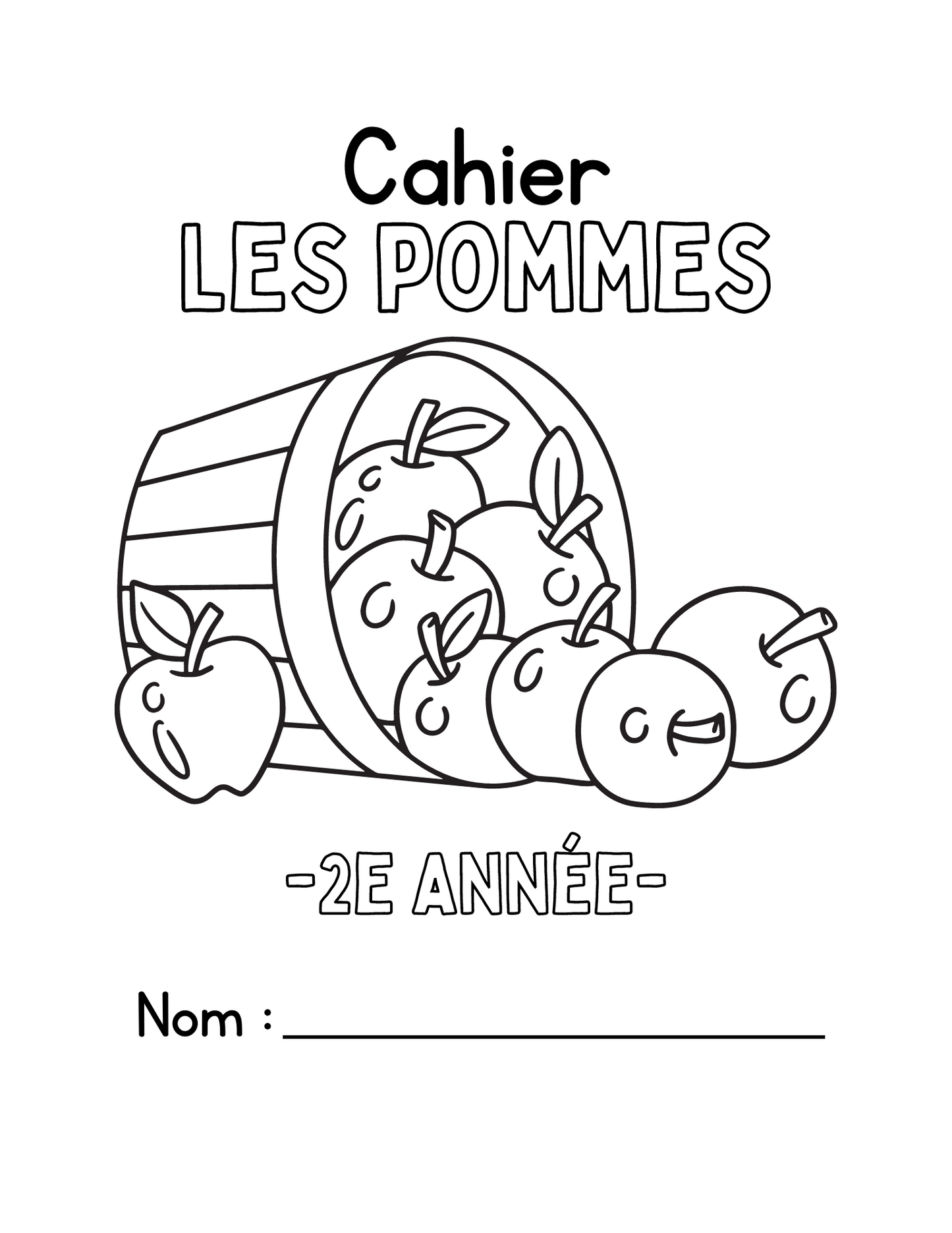 Cahier d'activités sur les pommes (2e année)