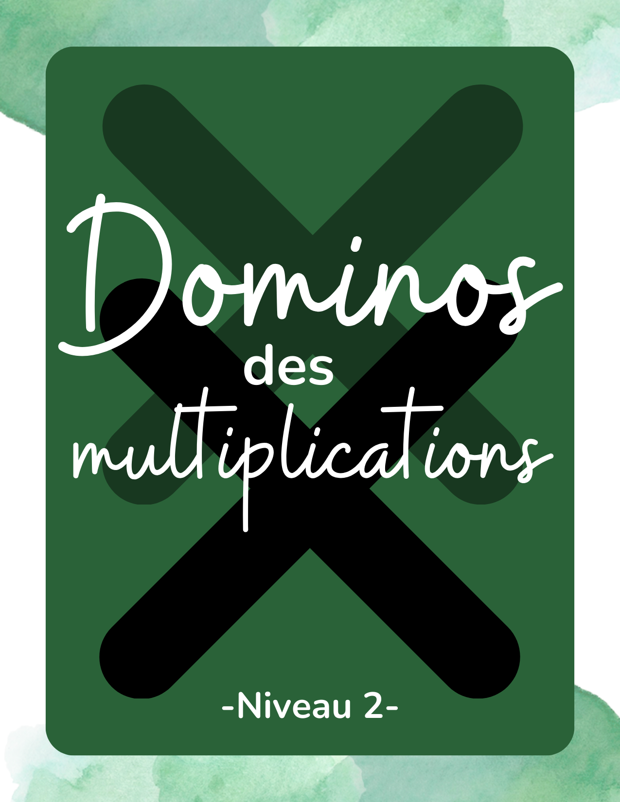 Dominos des multiplications Niveau 2 (Cartes à tâches)