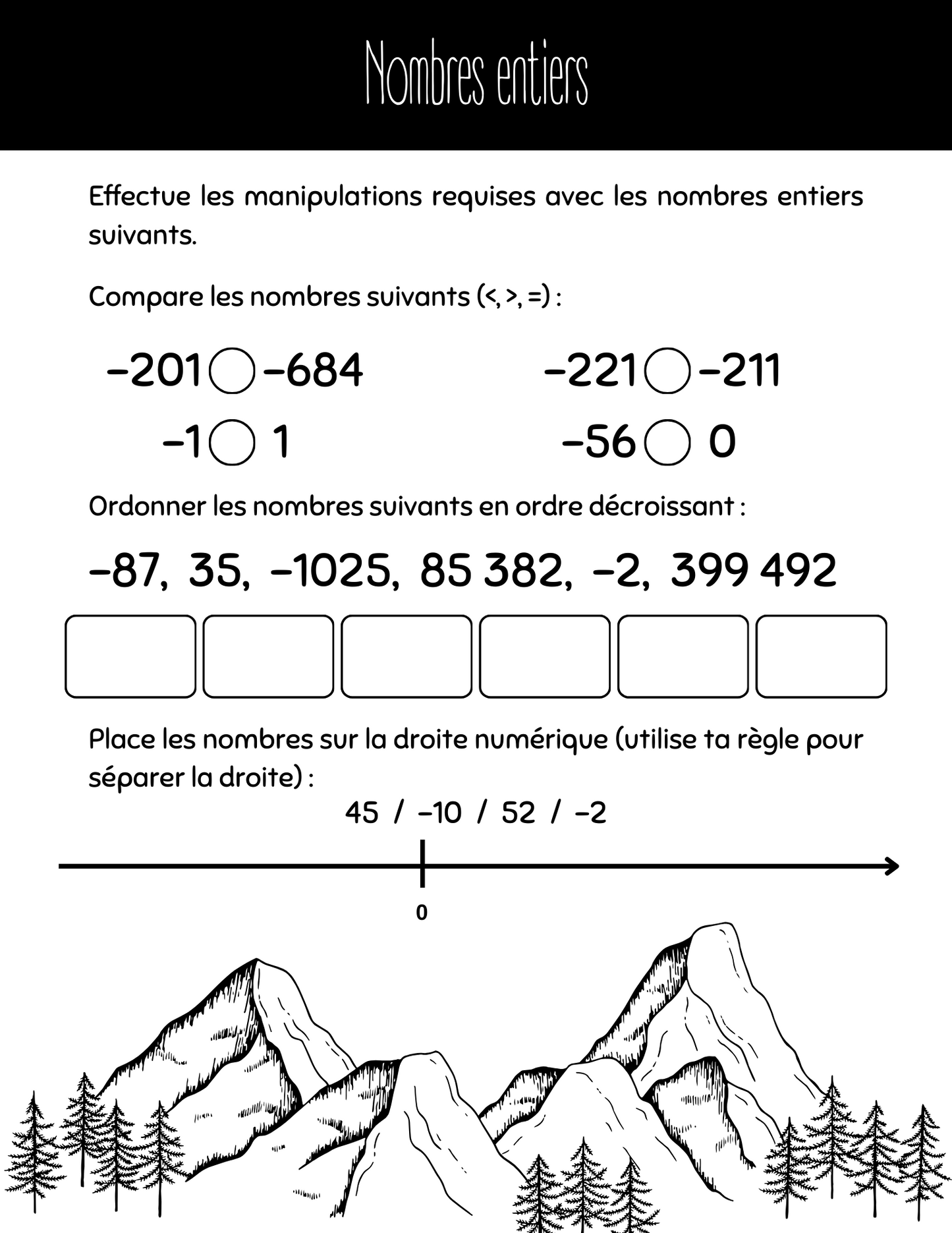 Cahier de révision annuel (math) - 6e année