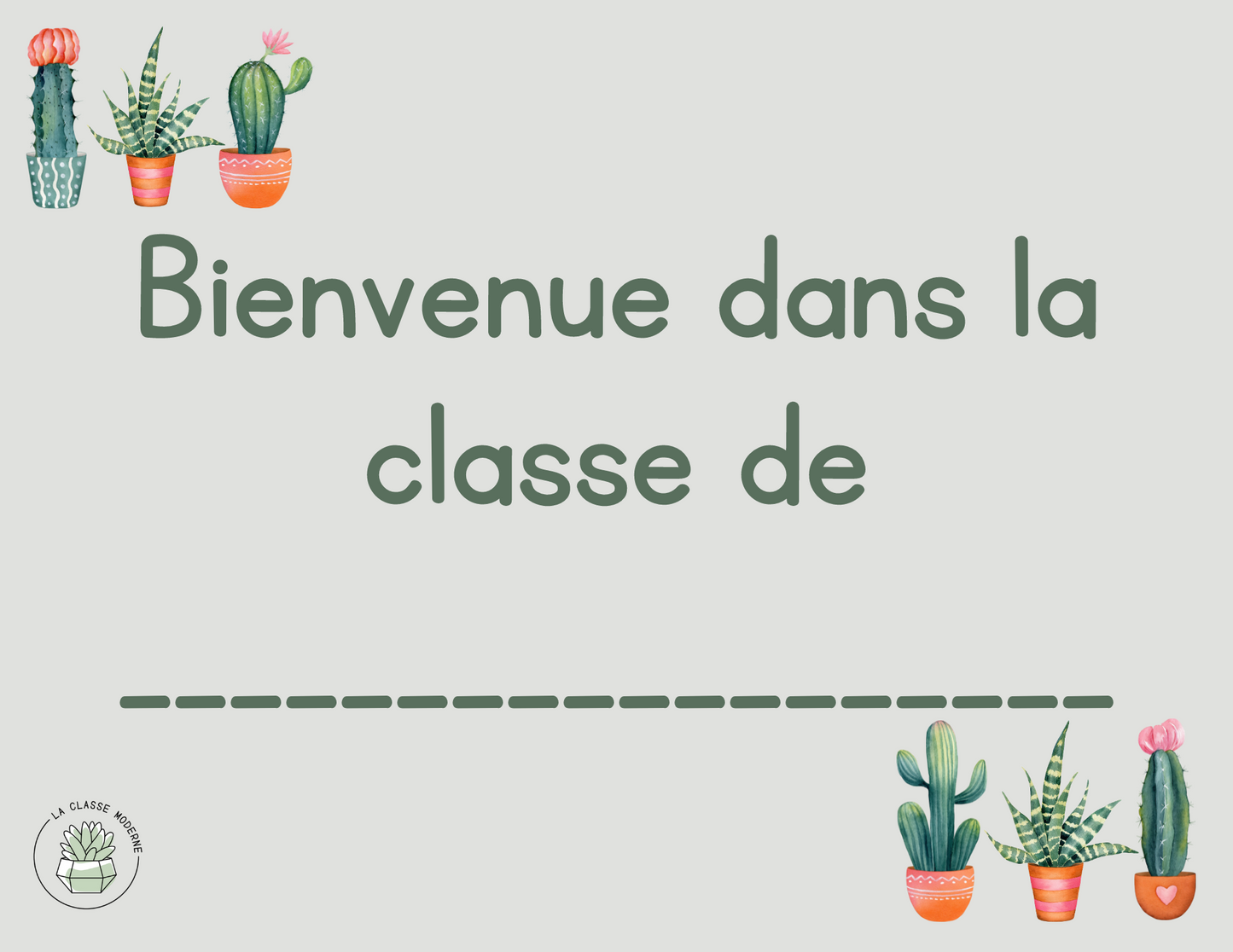 Affiches de classe - CACTUS