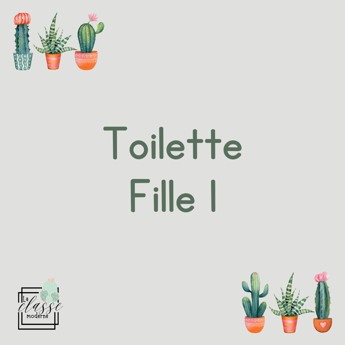 Passeport toilette - Cactus