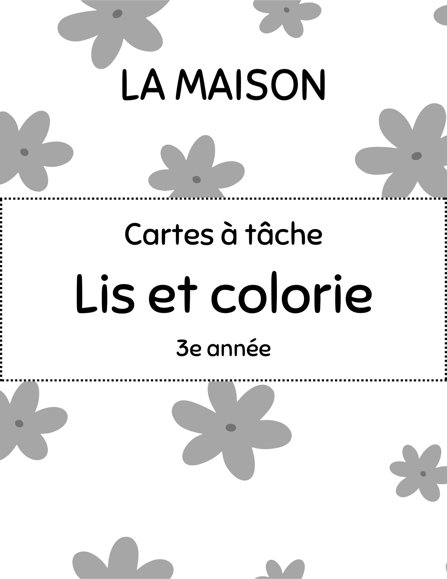 *GRANDISSANT* 3e année - Lis et colorie + concepts mathématiques