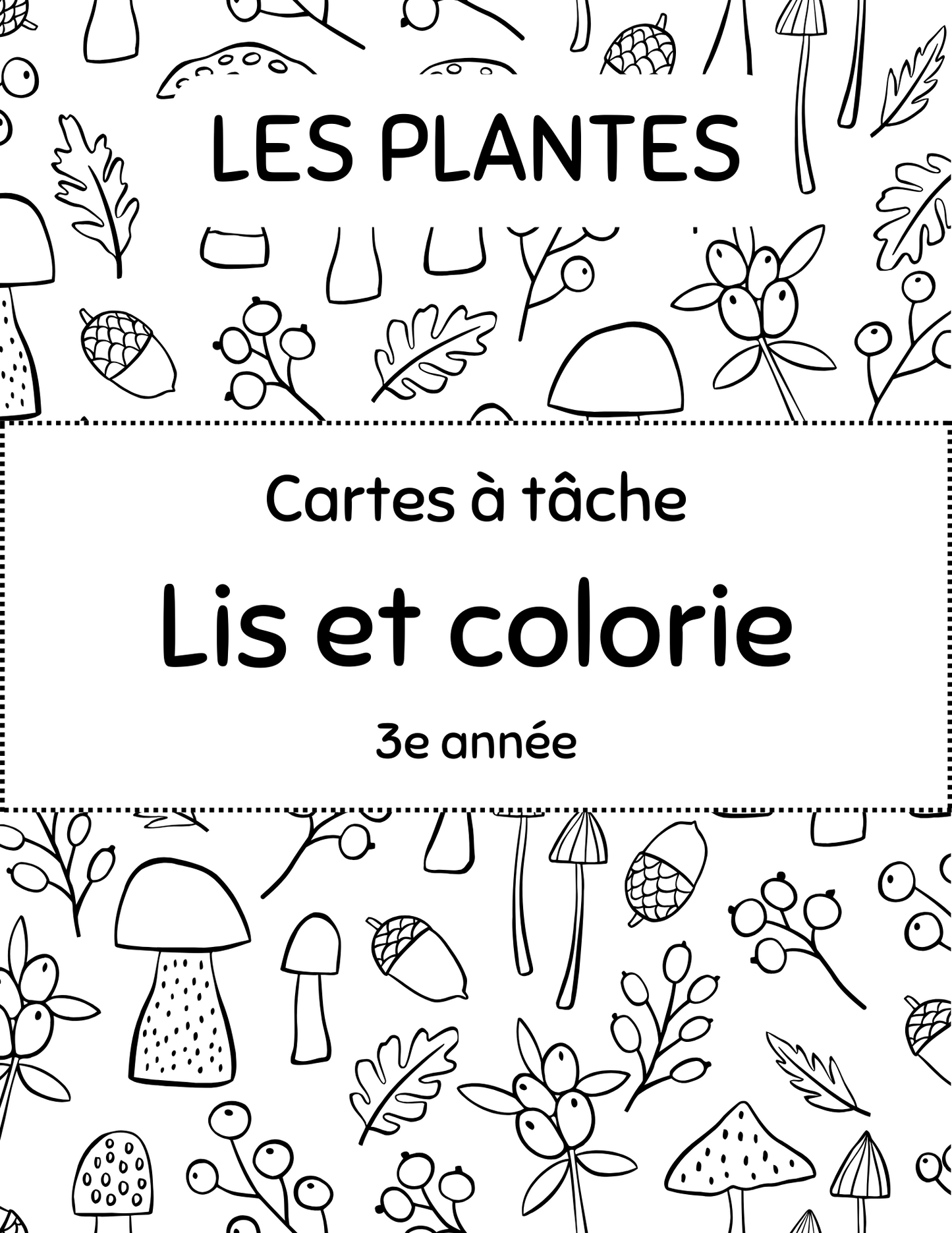 *GRANDISSANT* 3e année - Lis et colorie + concepts mathématiques