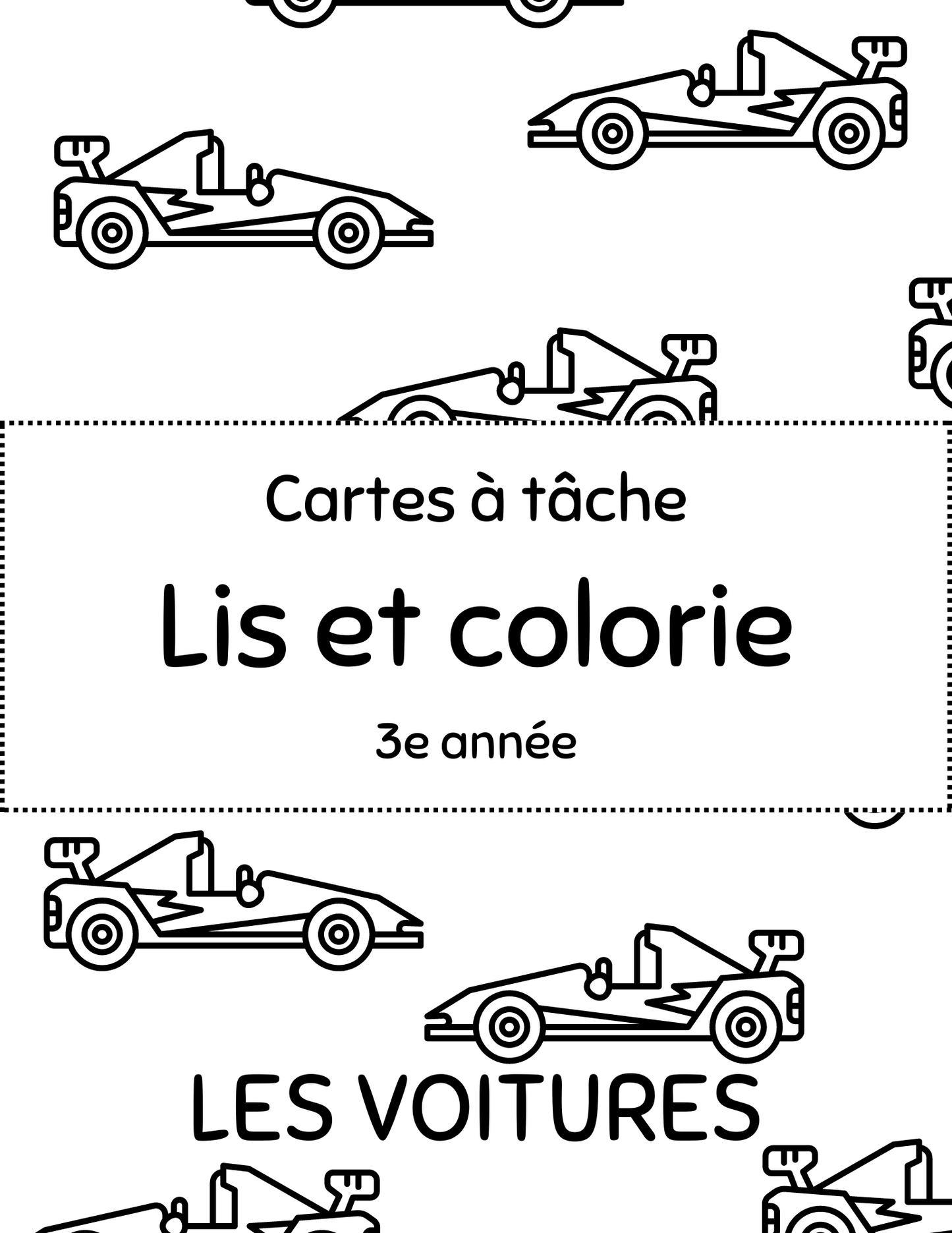 *GRANDISSANT* 3e année - Lis et colorie + concepts mathématiques