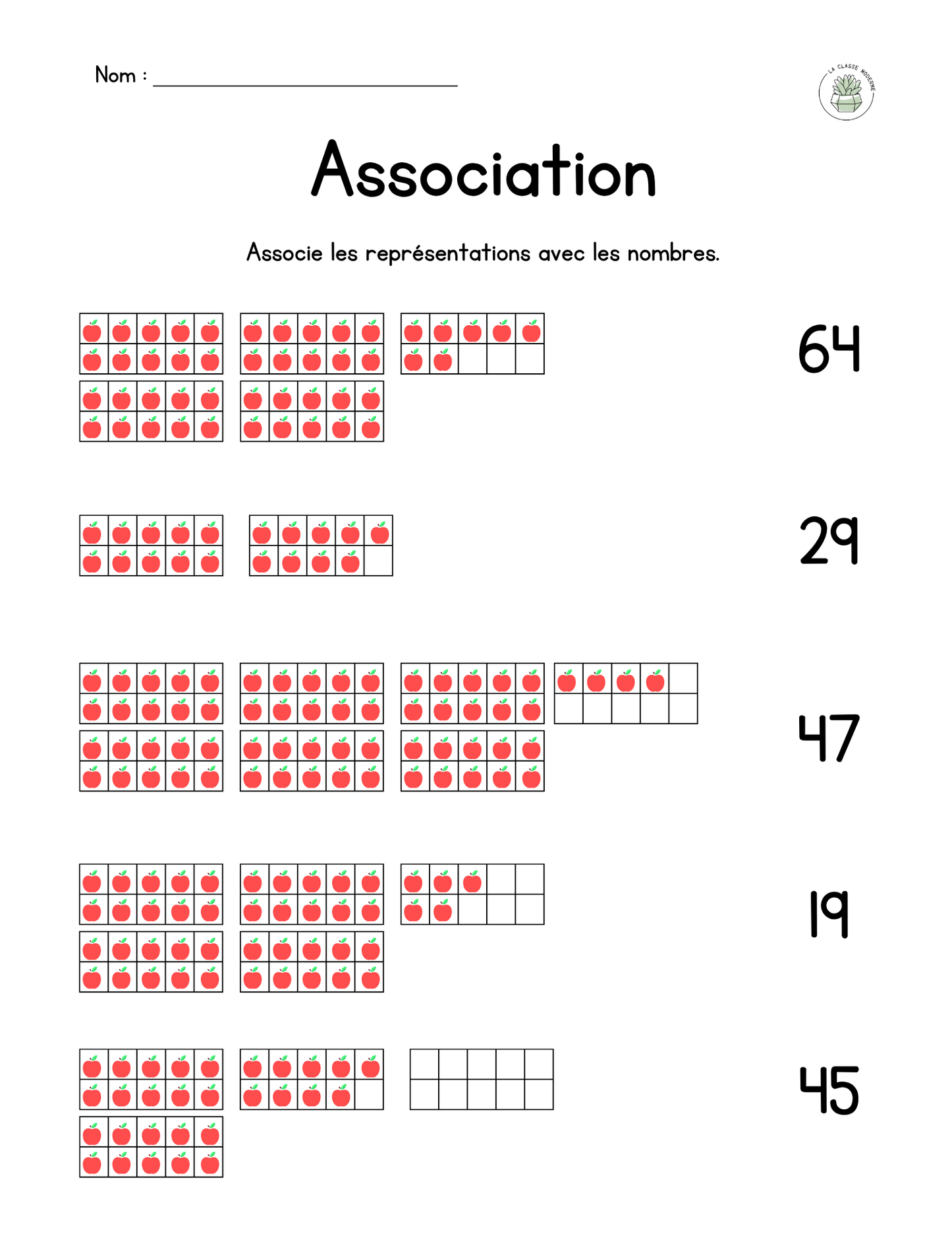 Cahier d'activités sur les pommes (2e année)