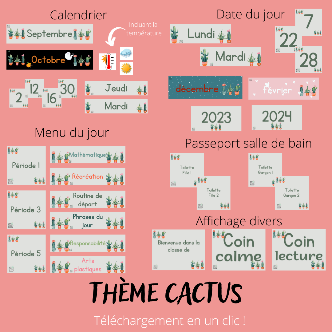 Kit complet - Thème de classe (100% plastifié)