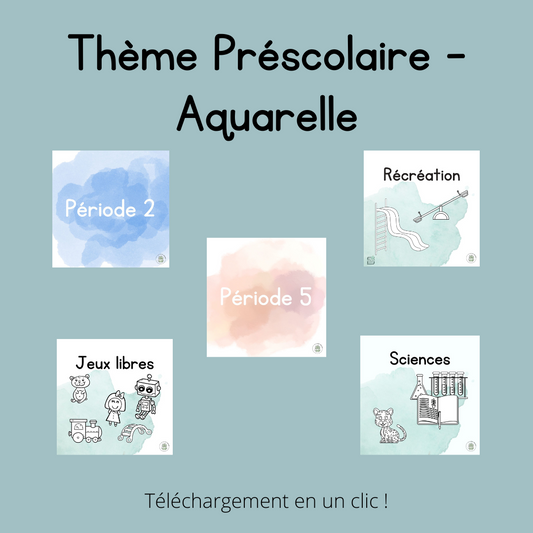 Menu du jour - Préscolaire (téléchargeable)