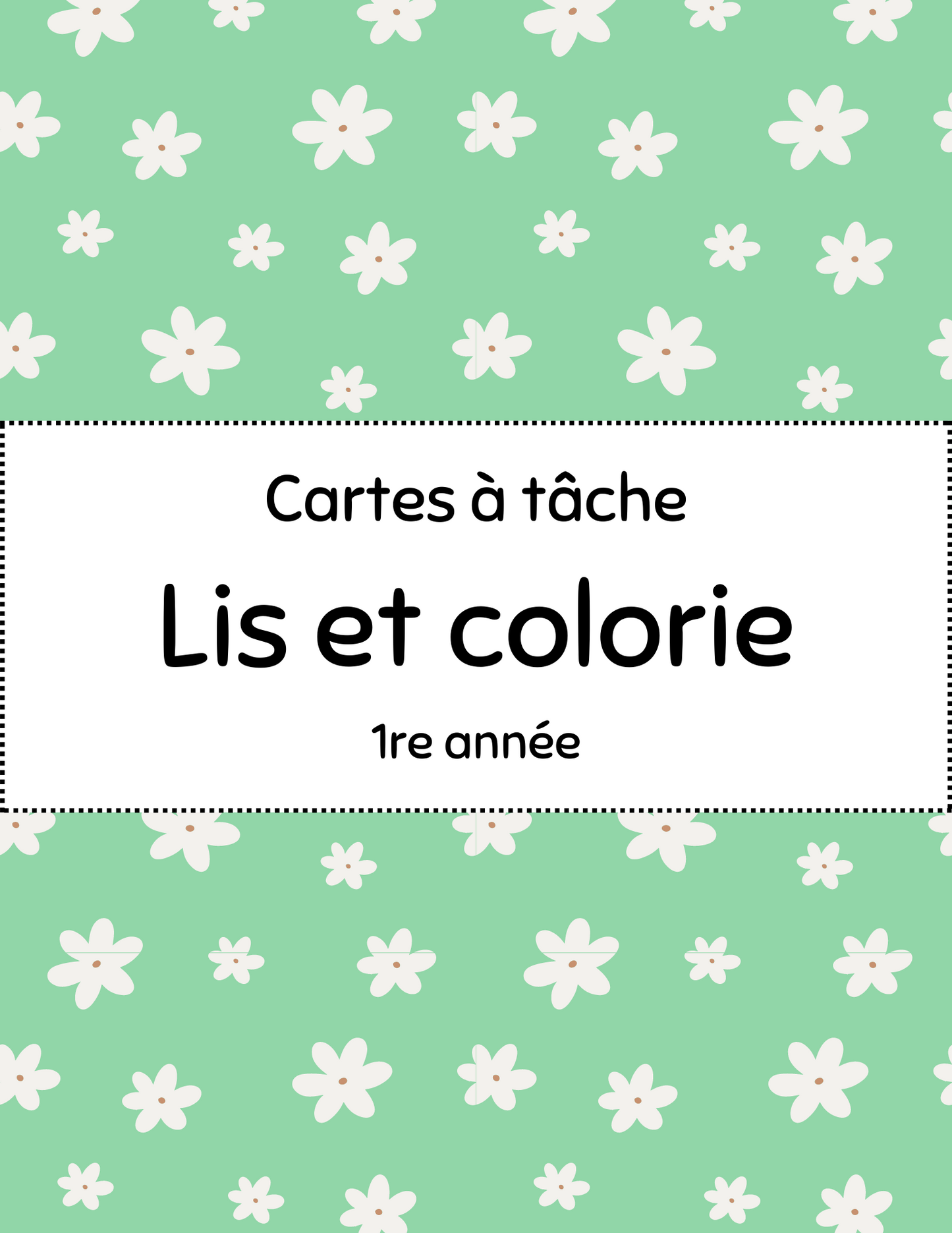 1re année - Lis et colorie + concepts mathématiques