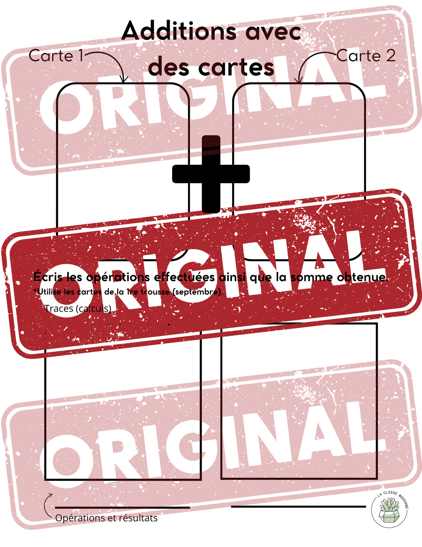 Opérations avec des cartes - 2e et 3e cycle