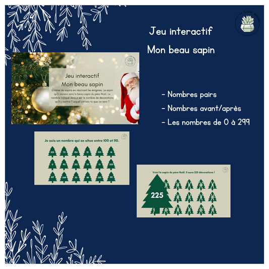 Mon beau sapin - 2e année - Jeu interactif