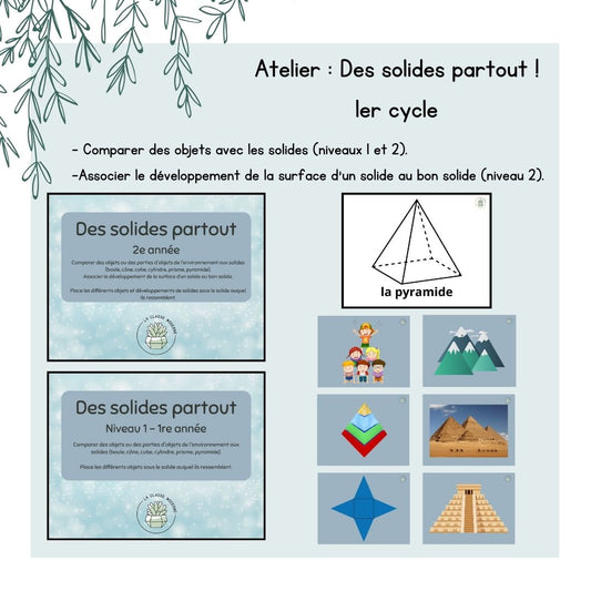 Atelier - Des solides partout - Comparaison d'objets avec des solides