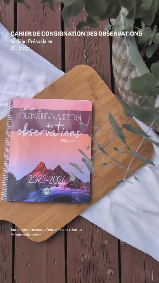 Cahier de consignation des observations - Ton cahier de notes moderne !