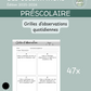 Cahier de consignation des observations - Ton cahier de notes moderne !