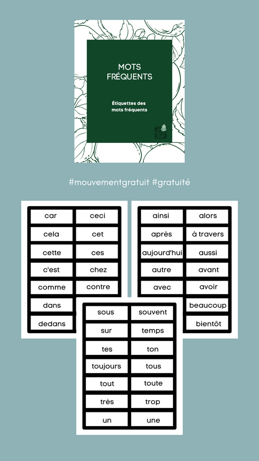 Étiquette - Mots fréquents