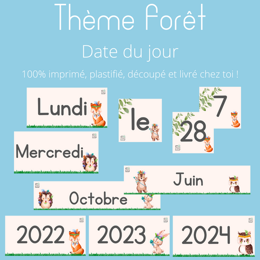 Date du jour - Forêt (100% plastifié)