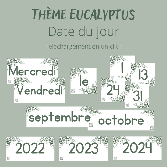 Date du jour - Eucalyptus (téléchargeable)