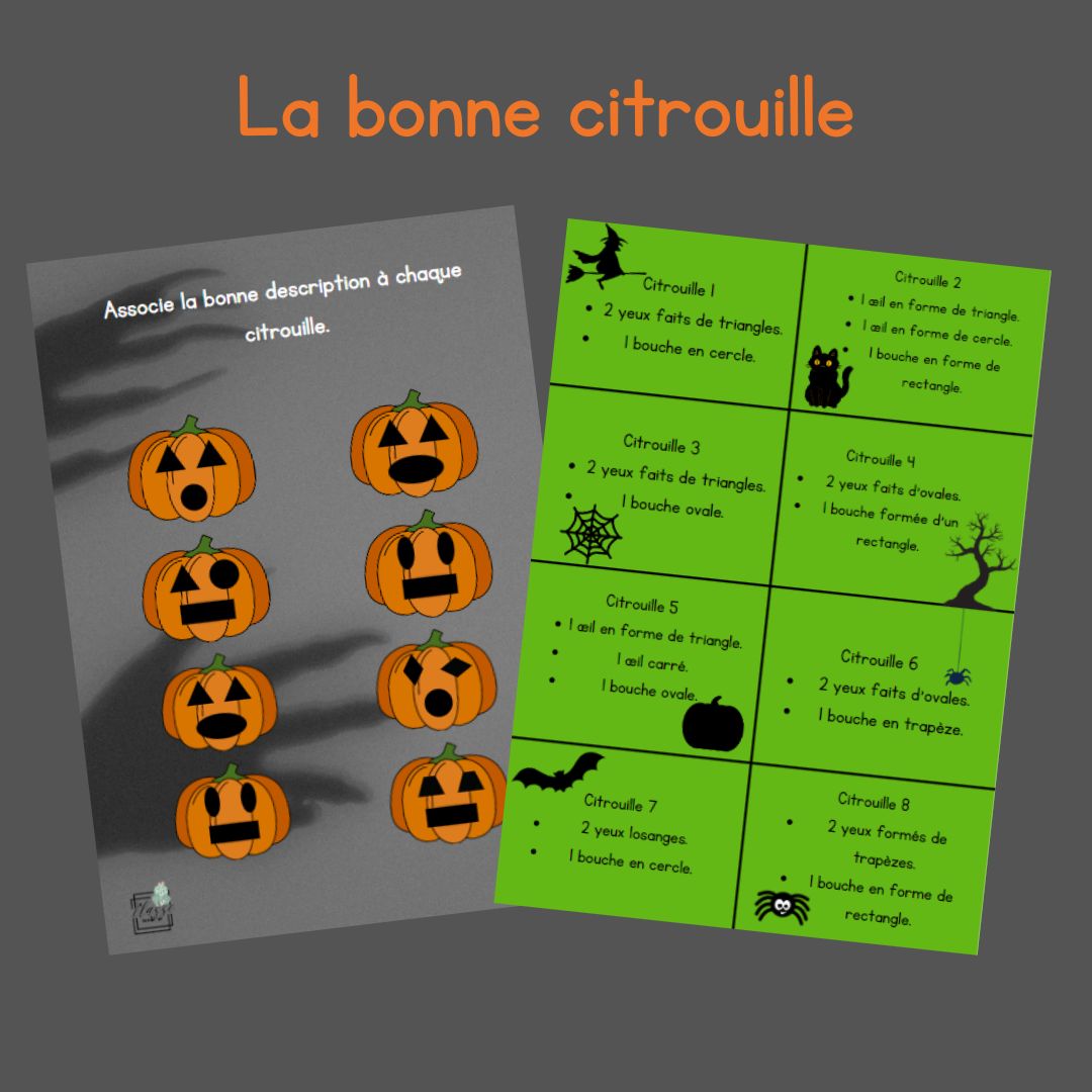 La bonne citrouille (figures planes) - Atelier 1re à 3e année