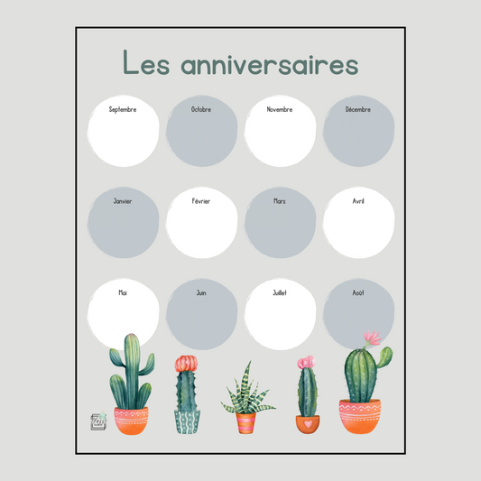 Les anniversaires - Cactus